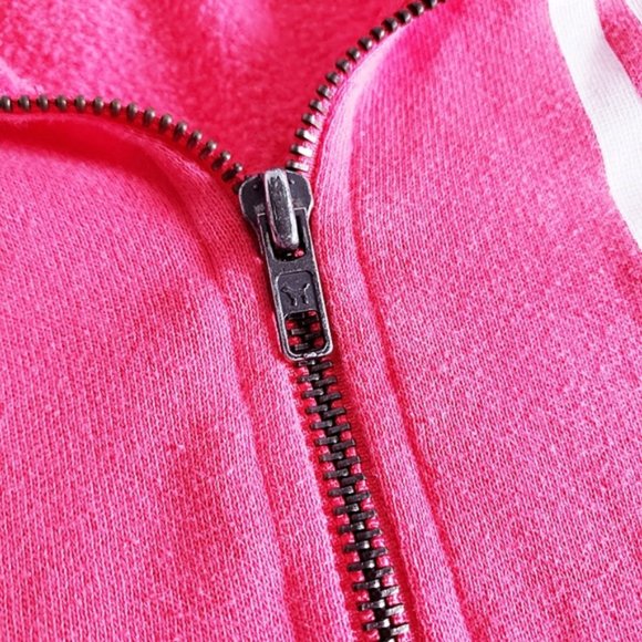 PINK Victoria's Secret Quarter Zip Pullover Love Pink Sweatshirt M - Picture 5 of 7